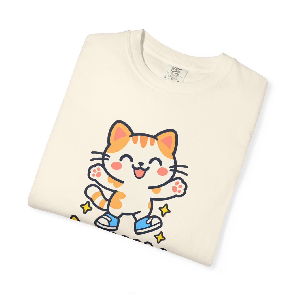 Stay Pawsitive – Cute Happy Cat Graphic T-Shirt
