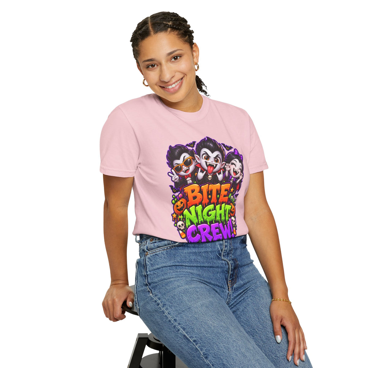 Bite Night Crew Halloween T-Shirt – Funny Vampire Graphic Tee