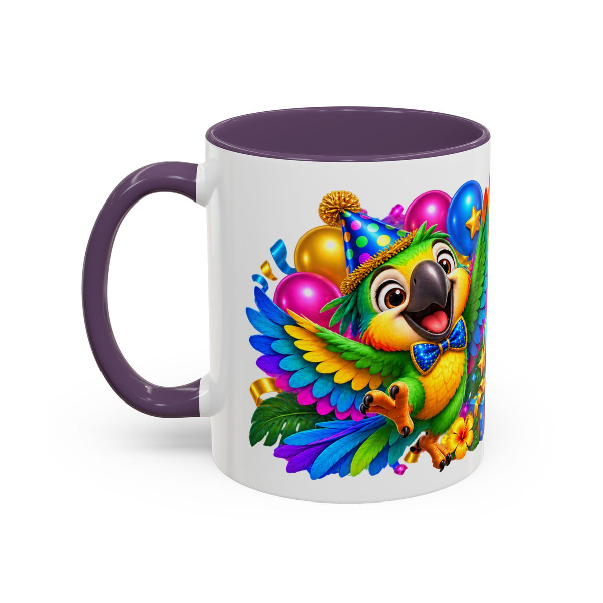 Squawk! It’s Your Birthday White Mug – Cute Parrot Birthday Cup, Colorful Tropical Party Gift