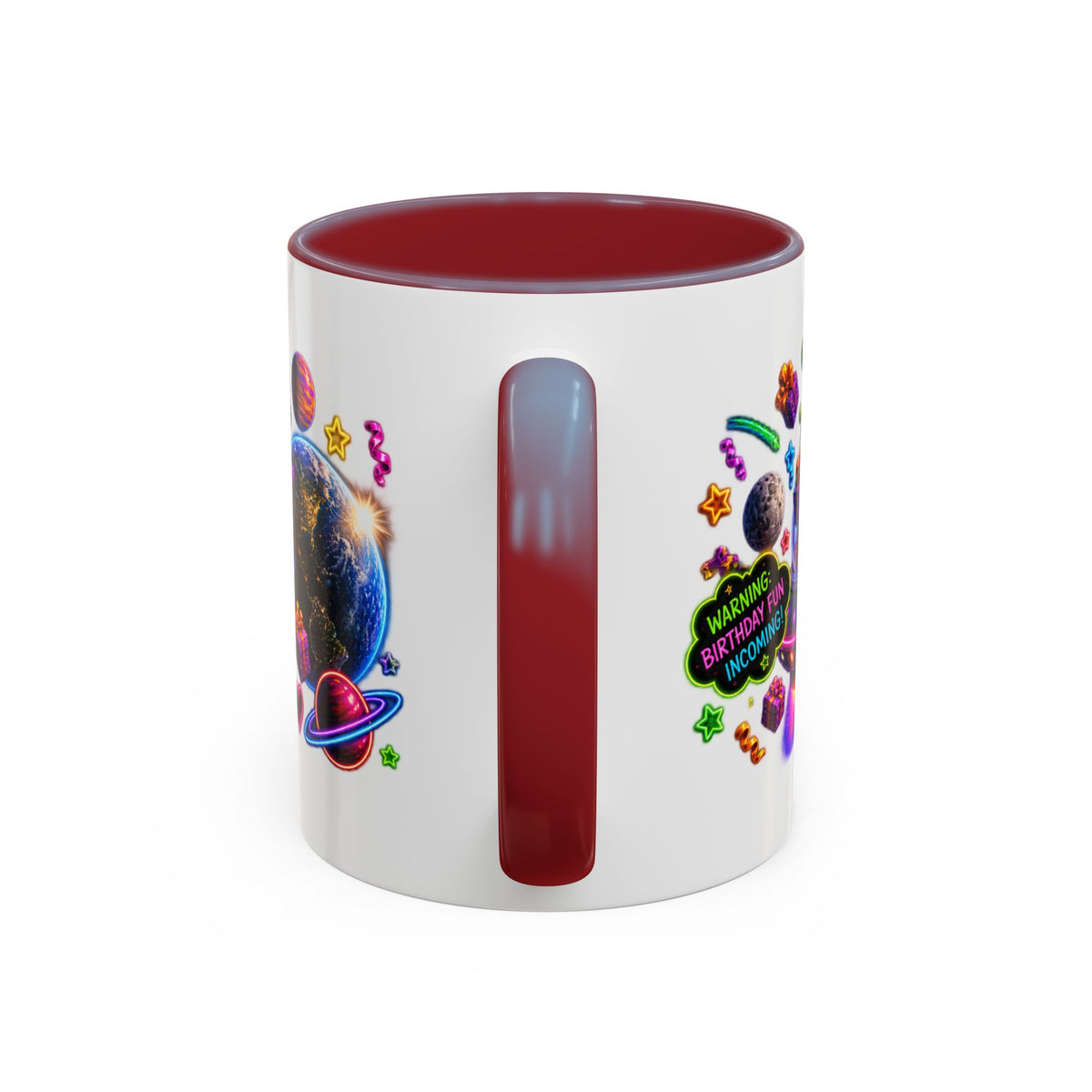 Birthday Galaxy Coffee Mug — "I Heard It's Your Birthday So I Brought The Party From Another Galaxy" Accent Mug