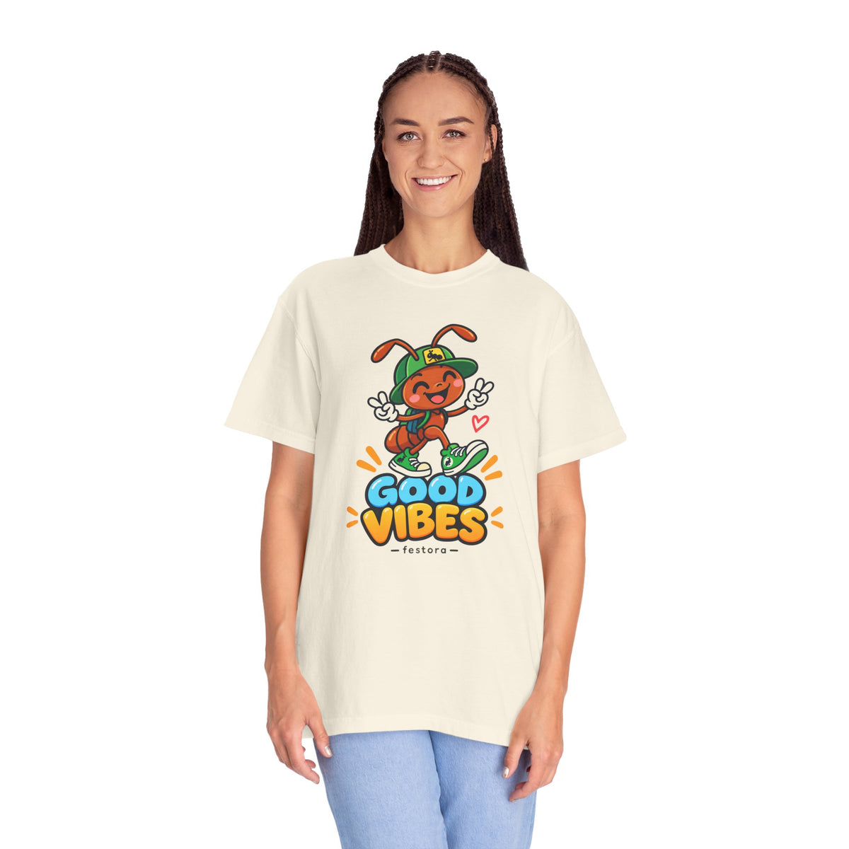 Good Vibes – Happy Ant Graphic T-Shirt