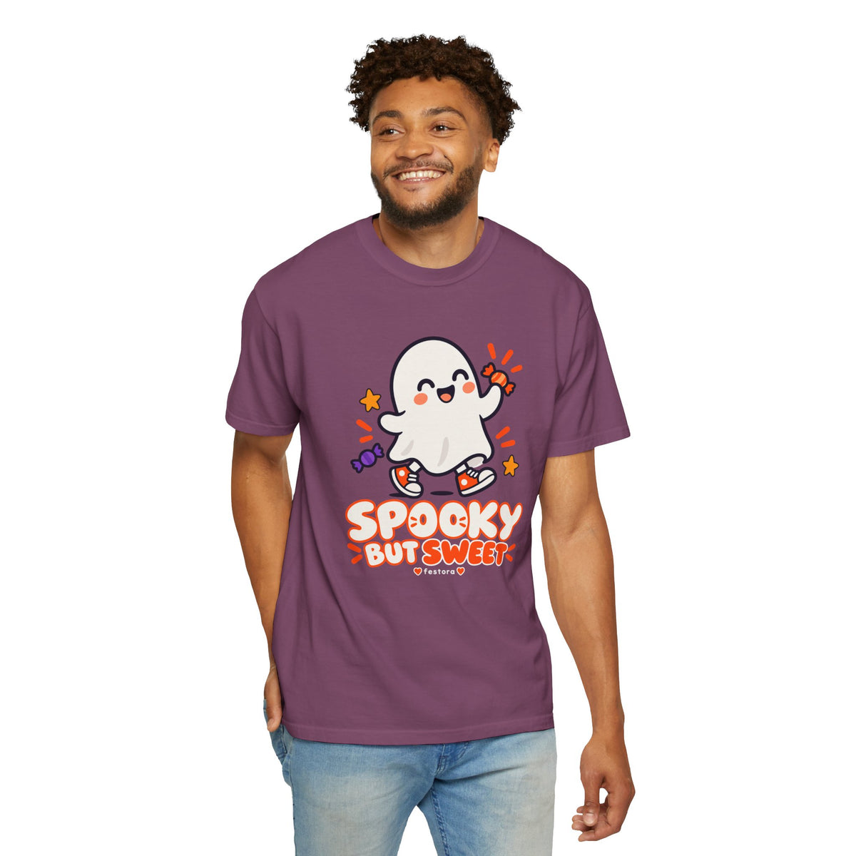 Spooky but Sweet Ghost T-Shirt | Cute Halloween Graphic Tee