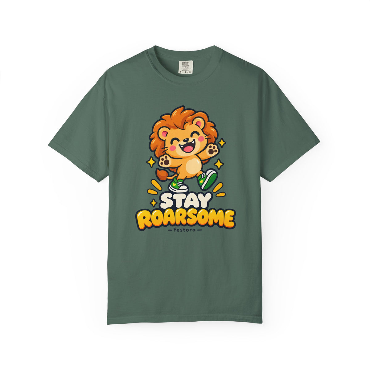 Stay Roarsome – Cute Happy Lion Graphic T-Shirt