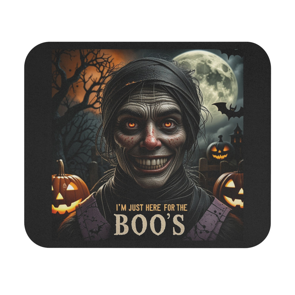 Halloween Creepy Clown Mouse Pad – “I’m Just Here for the Boo’s” Spooky Desk Mat