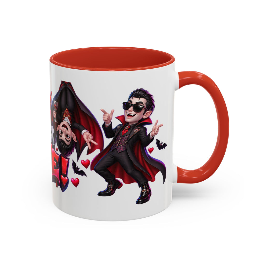 Love at First Bite Funny Vampire Halloween White Mug