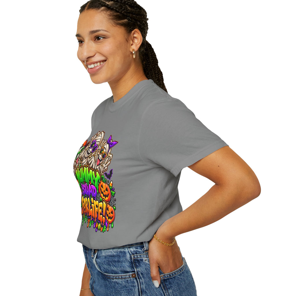 Mummy Squad For Life Halloween T-Shirt – Funny Colorful Mummy Graphic Tee