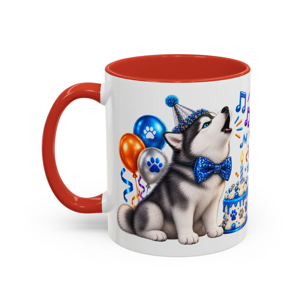 Howl Old Am I Siberian Husky Birthday White Mug