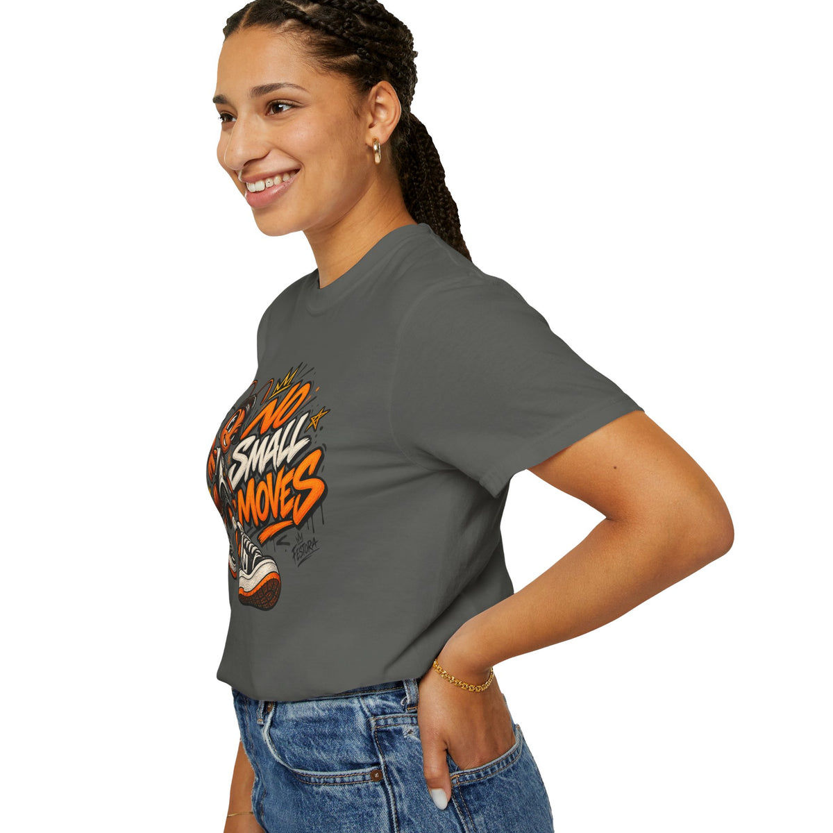 No Small Moves T-Shirt — Retro Sneaker Character Graphic Tee
