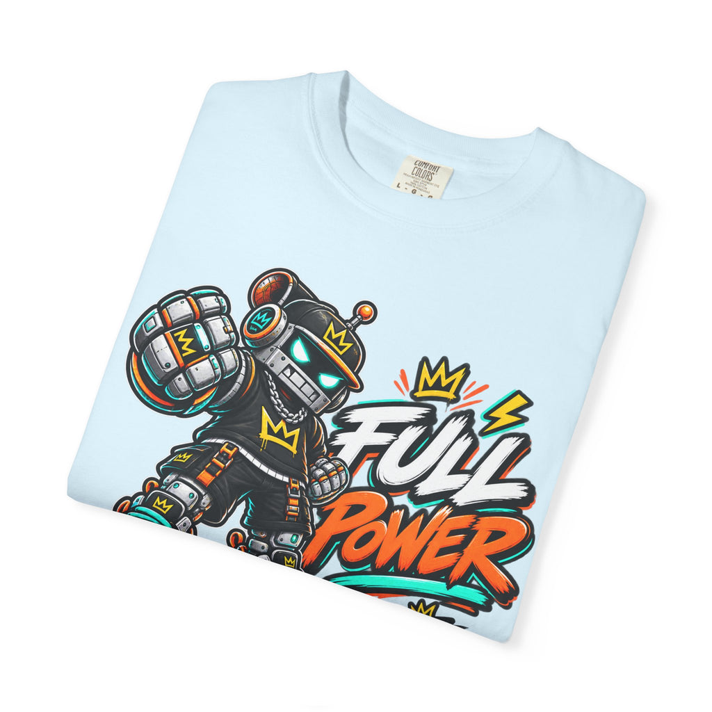 Full Power Robot Graphic T-Shirt — Retro Streetwear Tee