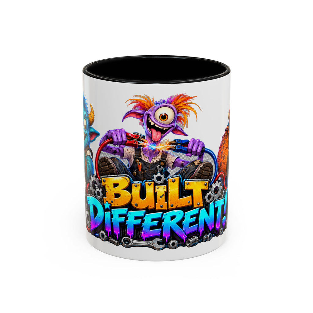 Built Different Monster Workshop Halloween White Mug