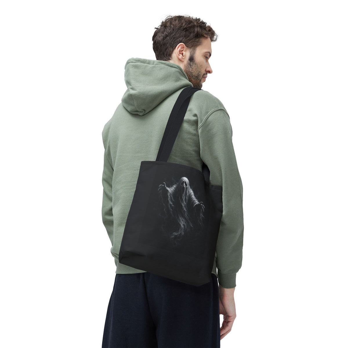 Ghostly Spirit Tote Bag — Spooky Halloween All-Over Print