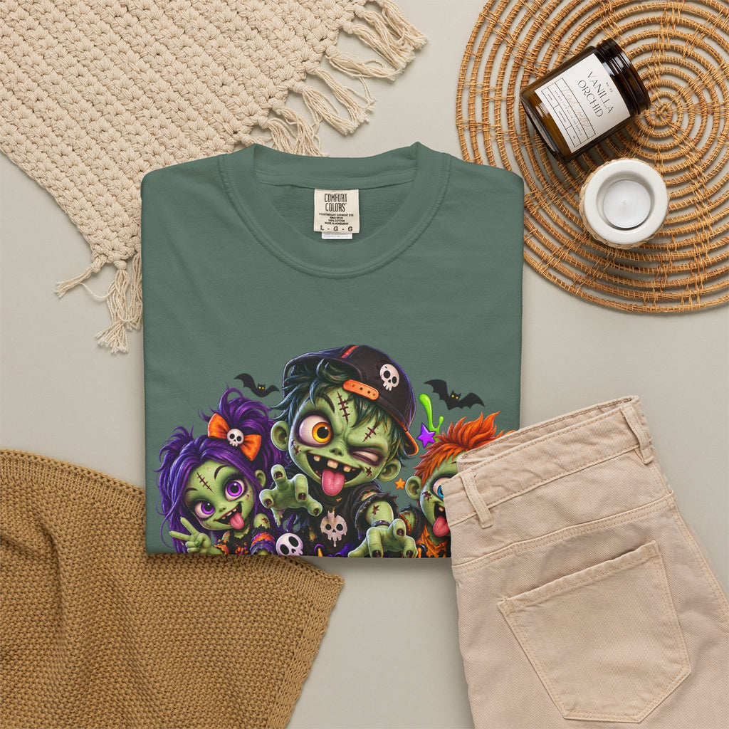 Zombie Party On! – Halloween Zombie Crew Graphic T-Shirt