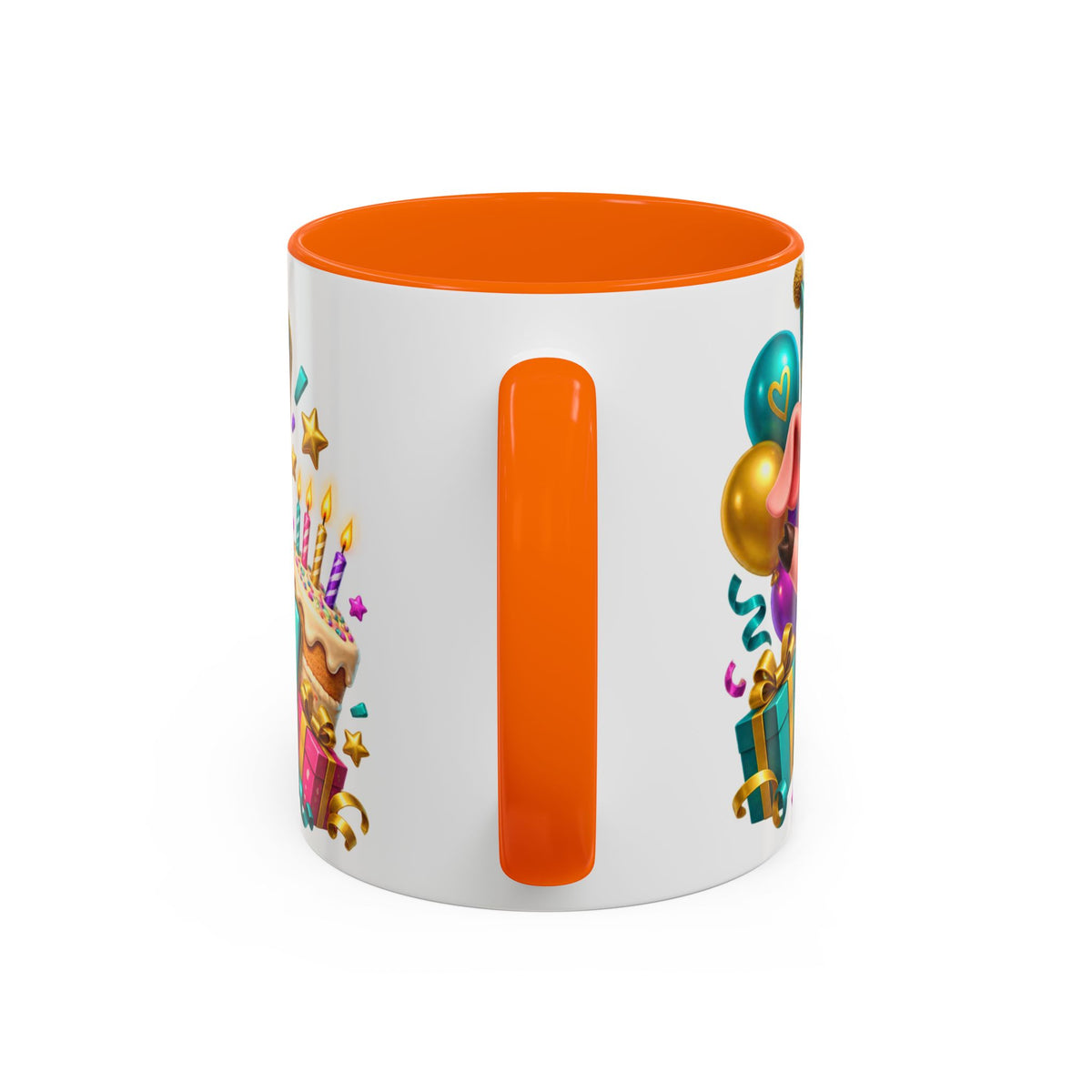 Oink! It’s Your Birthday White Mug – Cute Pig Birthday Cup, Colorful Funny Party Gift