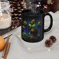 Fantasy Swamp Creatures Black Mug - Cute Mystic Bog Monsters