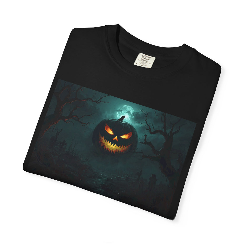 Halloween Pumpkin Tee — "Smile Now, Scream Later" Horror Graphic T-Shirt