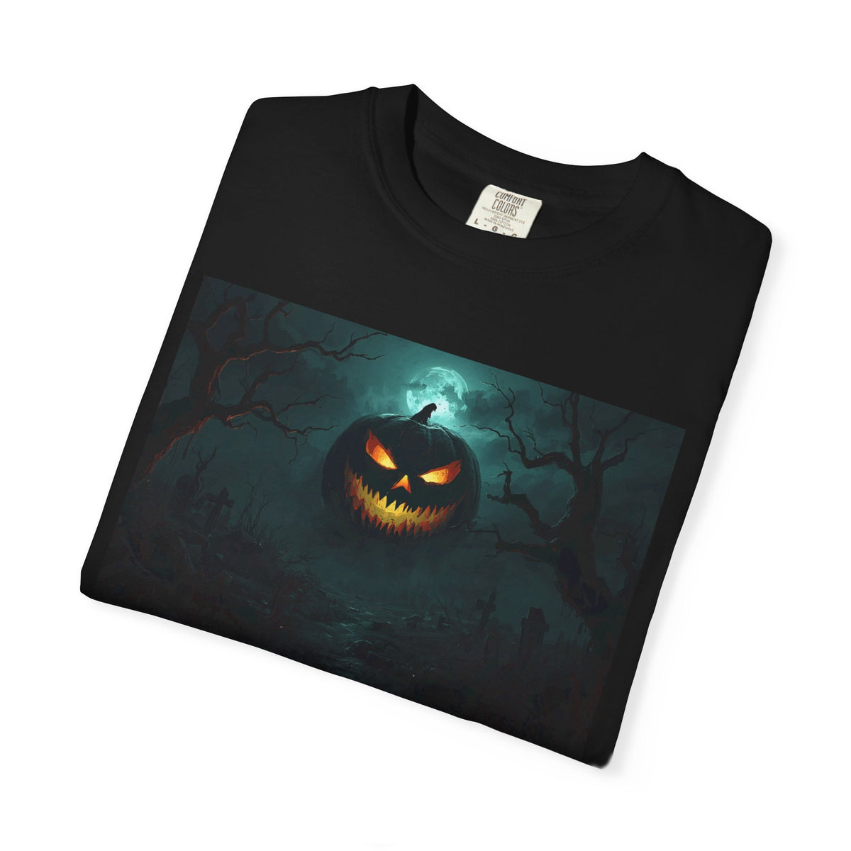 Halloween Pumpkin Tee — "Smile Now, Scream Later" Horror Graphic T-Shirt