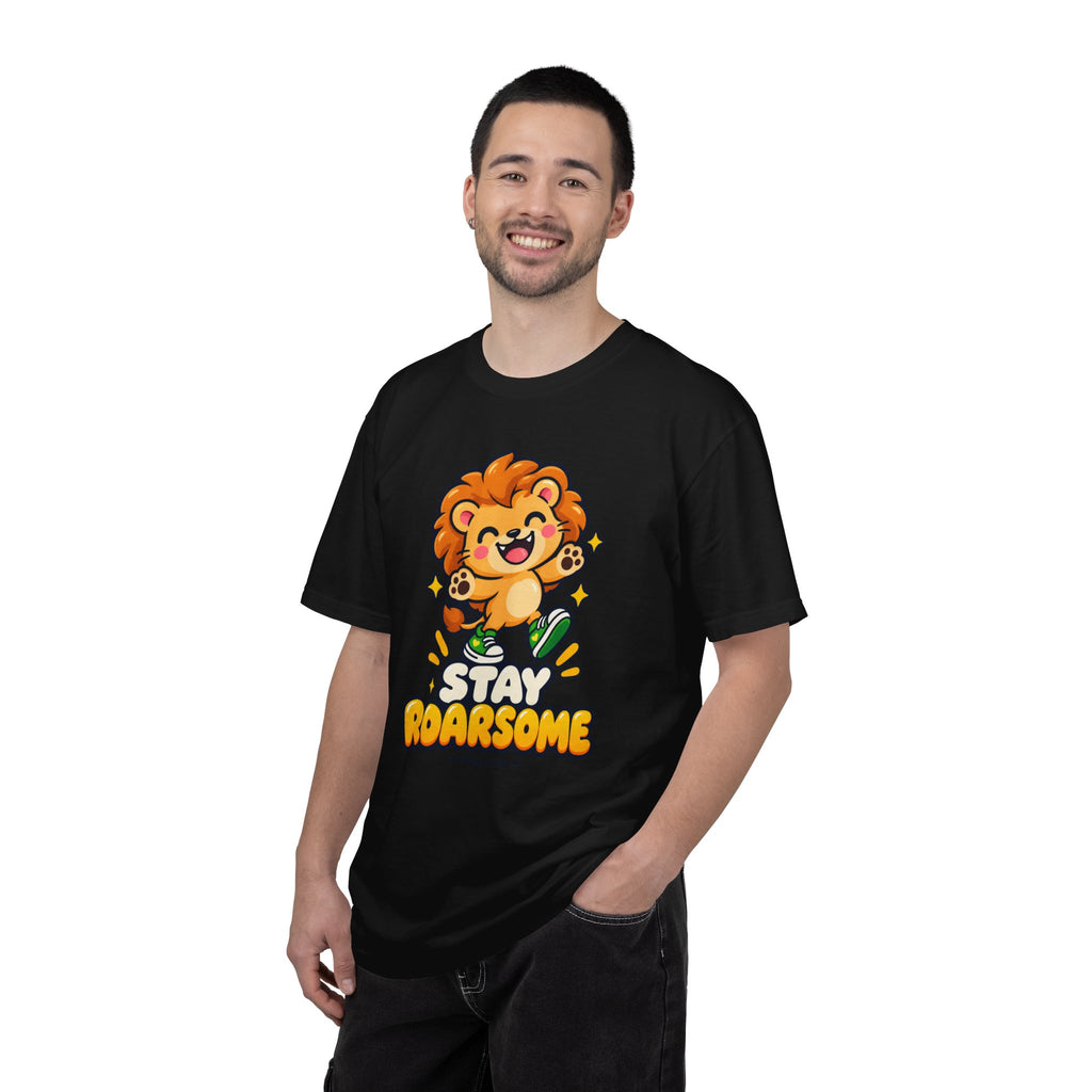 Stay Roarsome – Cute Happy Lion Graphic T-Shirt