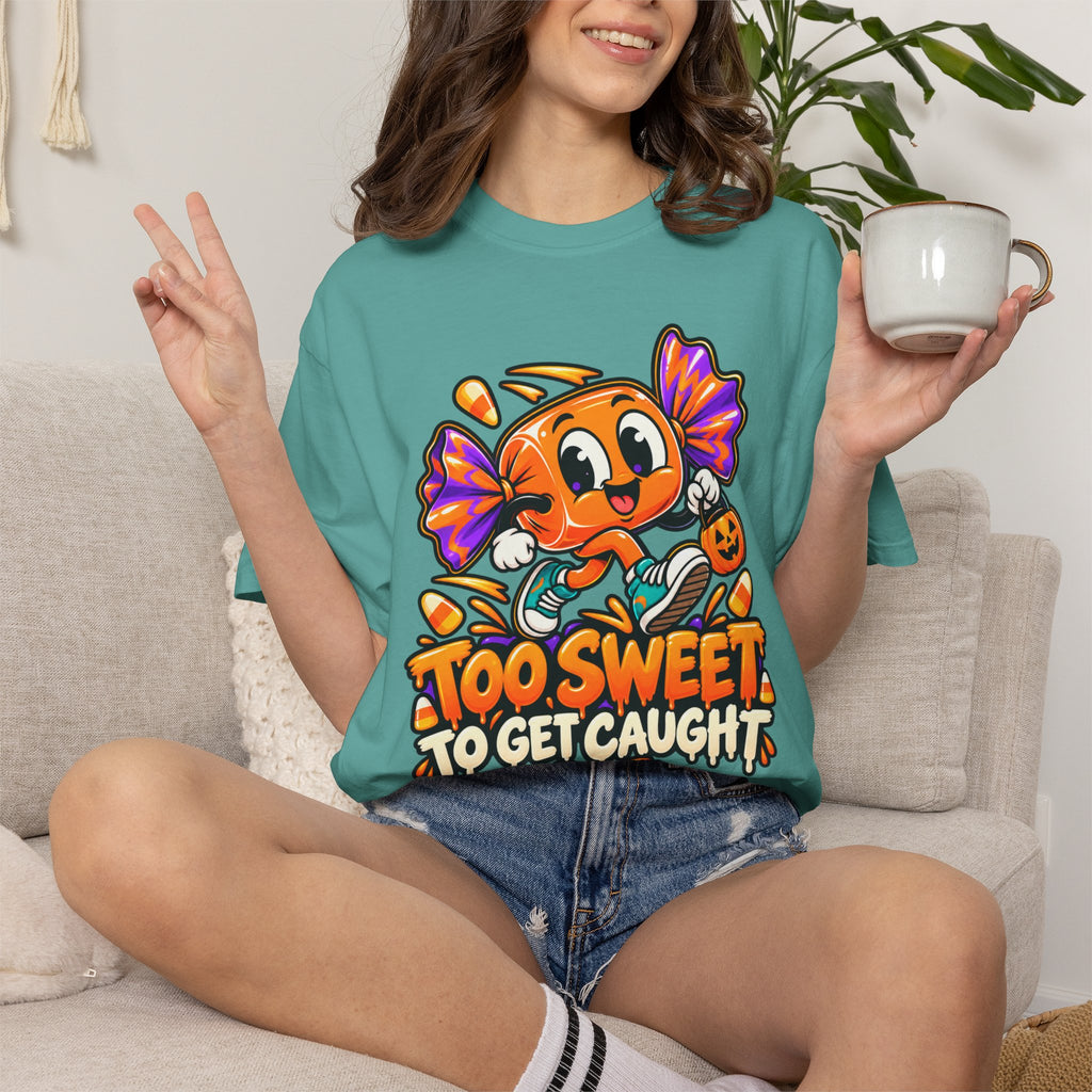 Too Sweet to Get Caught – Cute Halloween Candy T-Shirt
