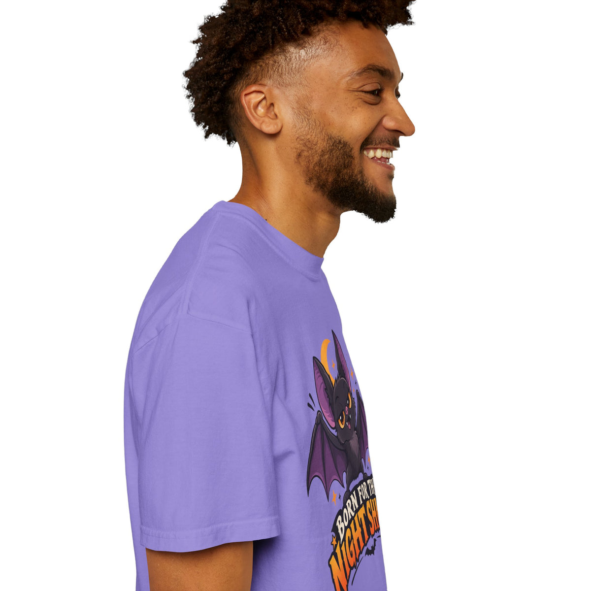 Born for the Night Shift – Cute Halloween Bat T-Shirt