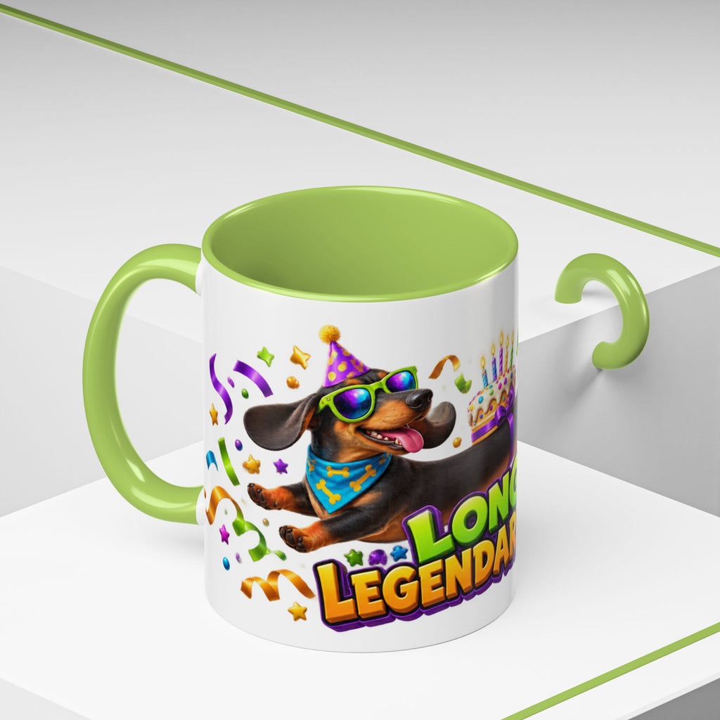Long Dog Legendary Birthday Dachshund White Mug