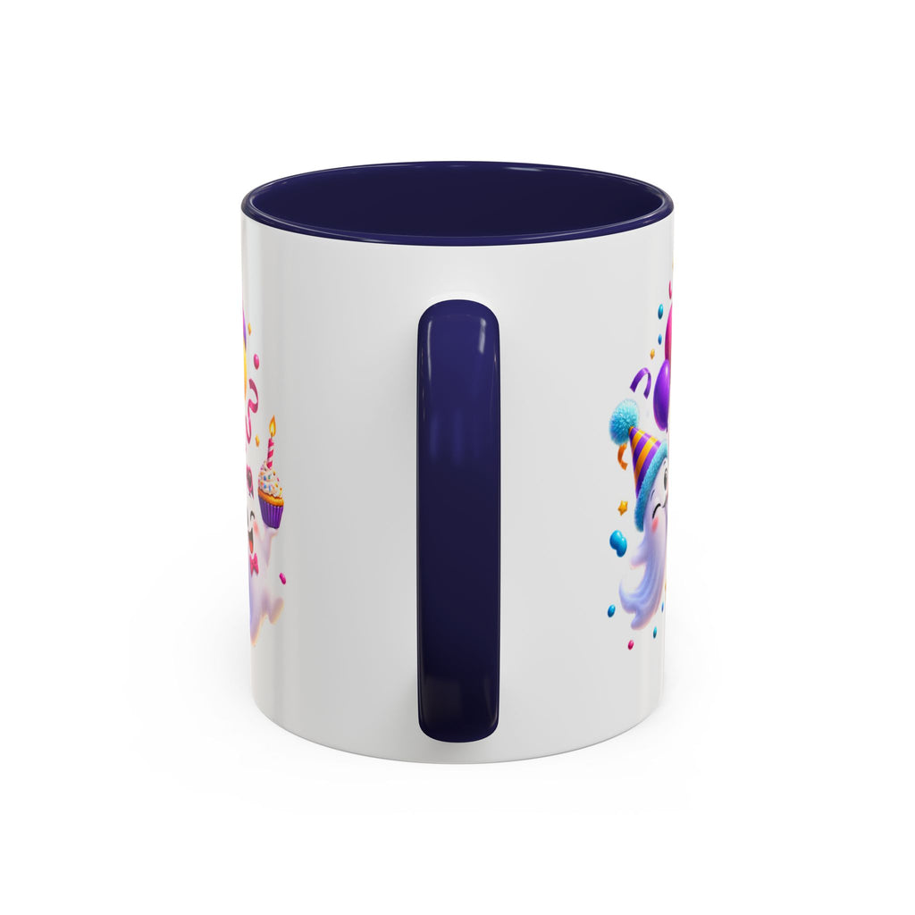 Happy Birthday Accent Coffee Mug - Colorful Celebration Mug (11oz, 15oz)