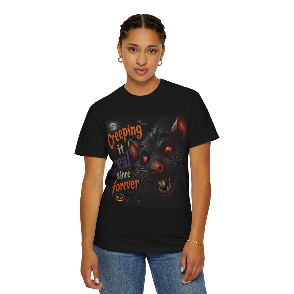 Creeping It Real Since Forever T-Shirt — Retro Halloween Horror Bat Tee