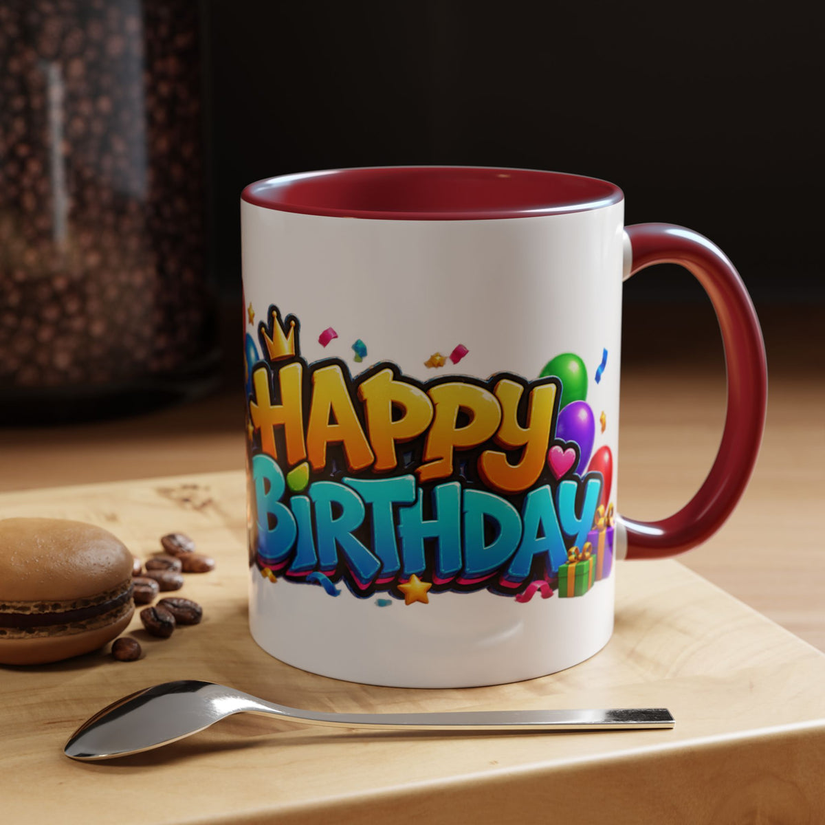 Gorilla Happy Birthday Mug - Colorful 3D Celebration Design