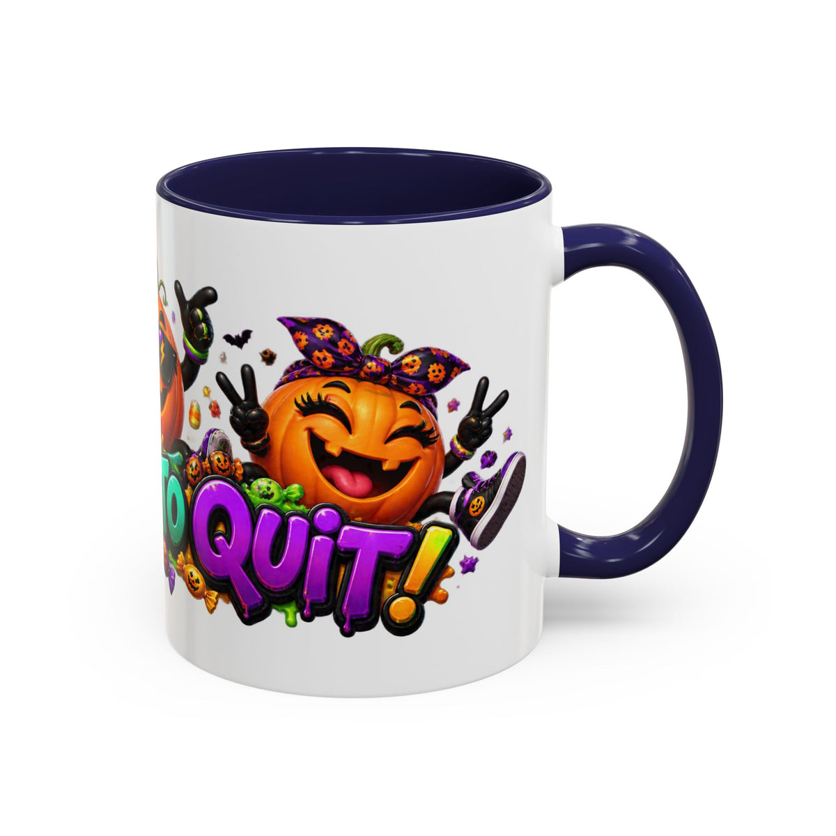 Too Lit to Quit Halloween Pumpkin Party White Mug