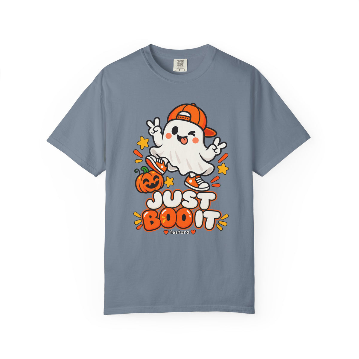 Just Boo It Halloween T-Shirt | Cute Skater Ghost Graphic Tee