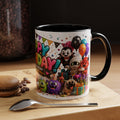 Happy Birthday Accent Coffee Mug — Colorful 3D Birthday Party Design (11/15oz)