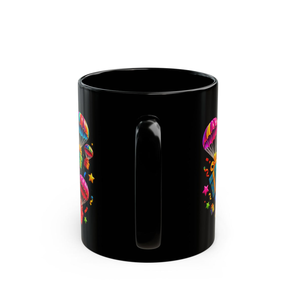 Birthday Gifts Mug — Colorful 'It's Raining Birthday Gifts!' Celebration Coffee Cup