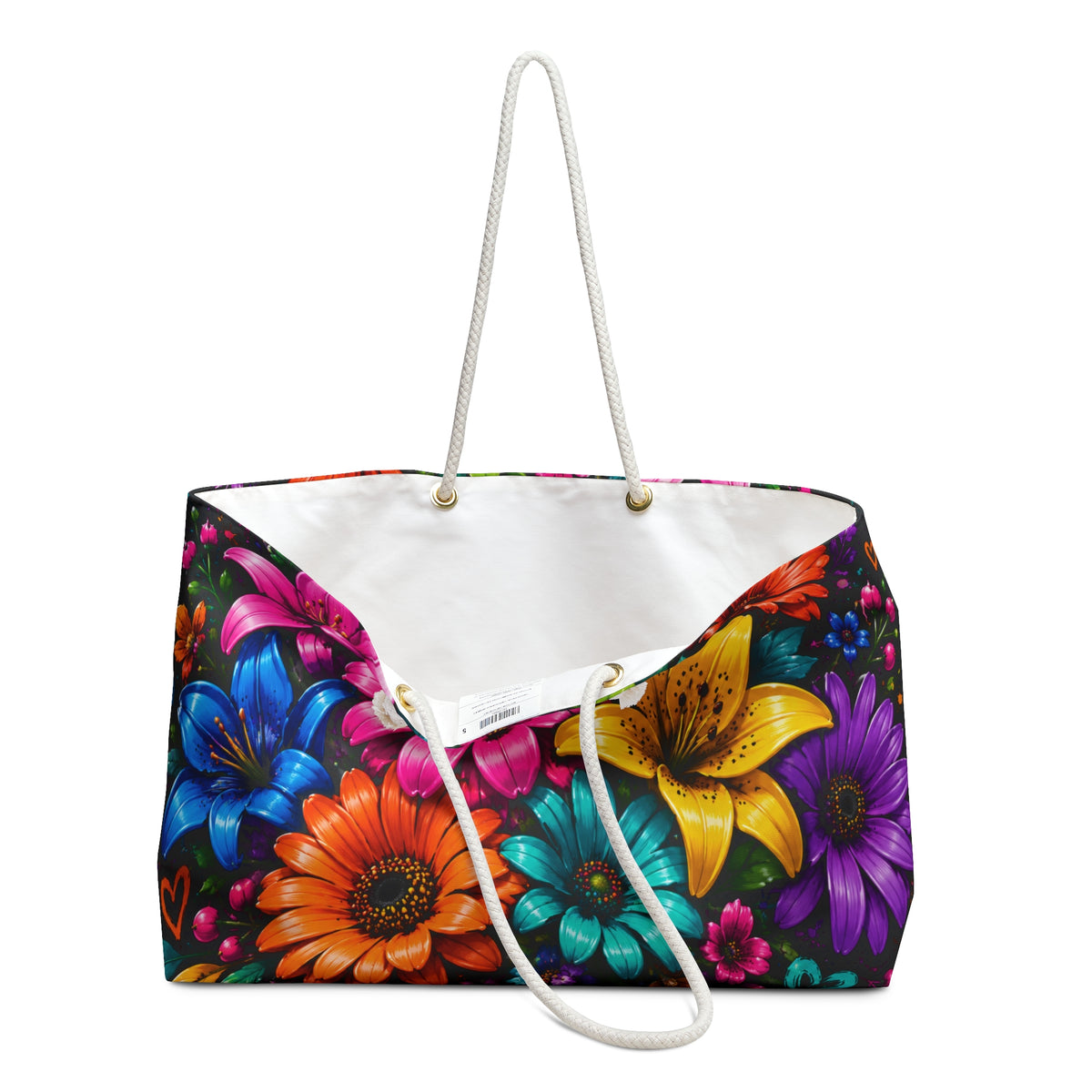 Colorful Floral Weekender Bag – Bright Bouquet Travel Tote