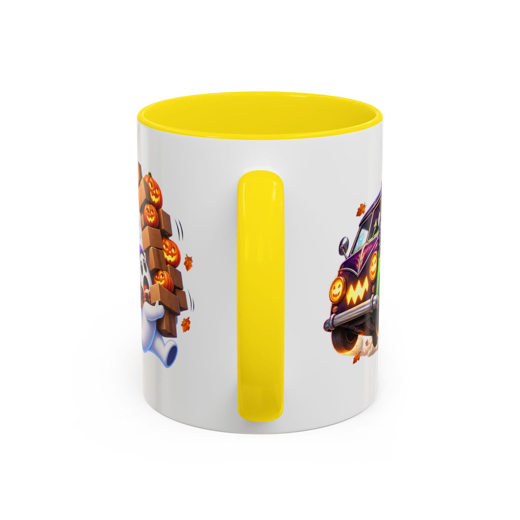 Delivering the Boos Ghost Delivery Halloween White Mug