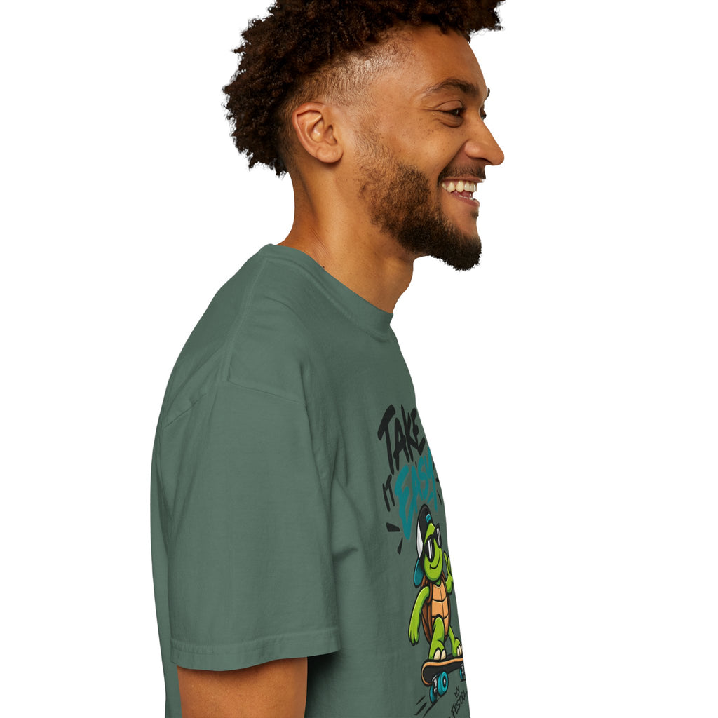 Take It Easy Skate Turtle Graphic T-Shirt | Festora Everyday