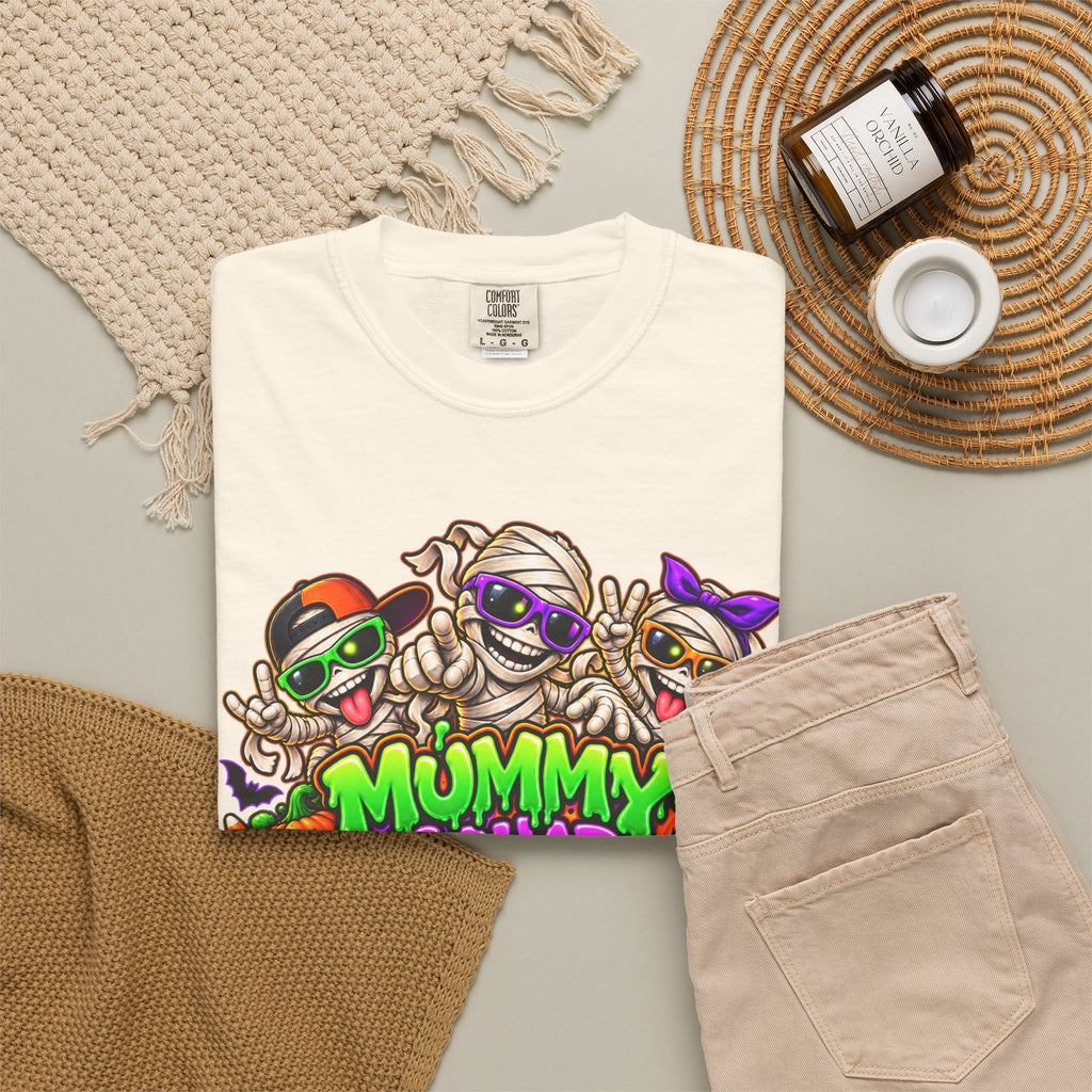 Mummy Squad For Life Halloween T-Shirt – Funny Colorful Mummy Graphic Tee