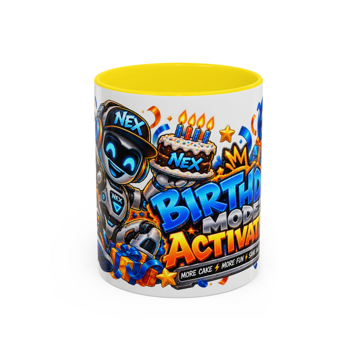 Festora Robot Birthday Mug – Birthday Mode Activated Coffee Cup