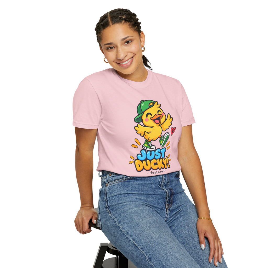 Just Ducky! – Cute Happy Duck Graphic T-Shirt