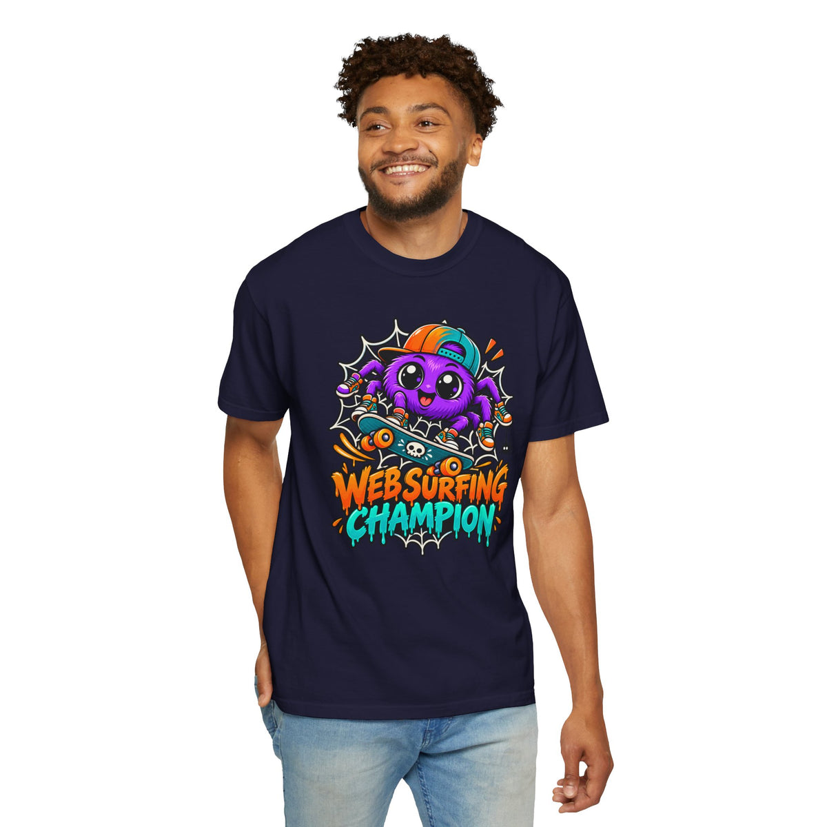 Web Surfing Champion – Cute Halloween Spider T-Shirt