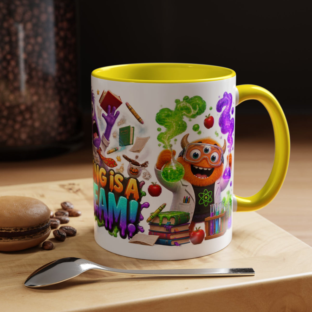 Teaching Is a Scream Monster Teacher Halloween White Mug