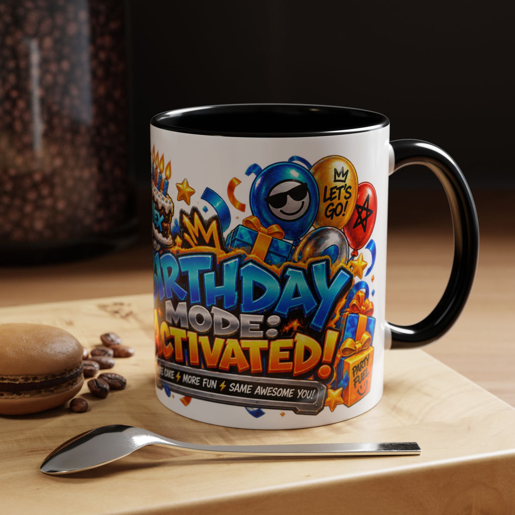 Festora Robot Birthday Mug – Birthday Mode Activated Coffee Cup