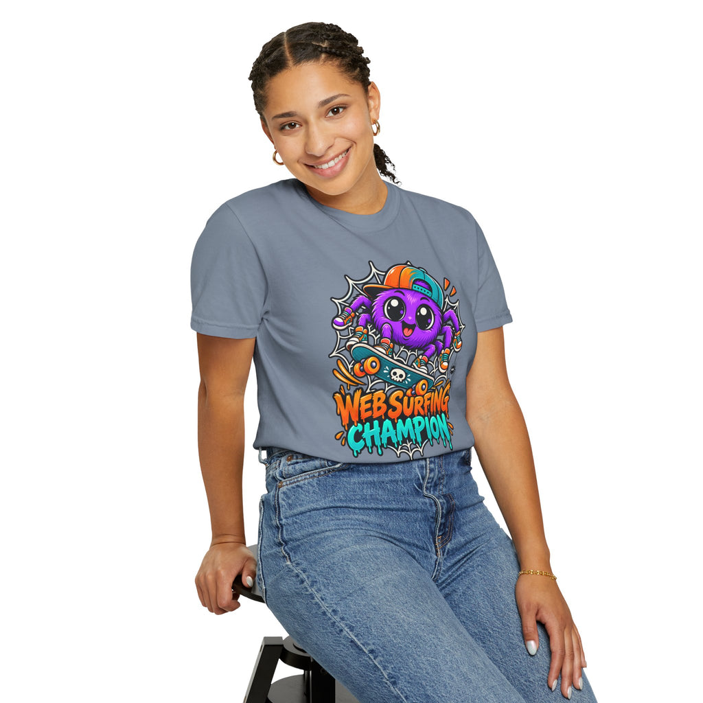 Web Surfing Champion – Cute Halloween Spider T-Shirt