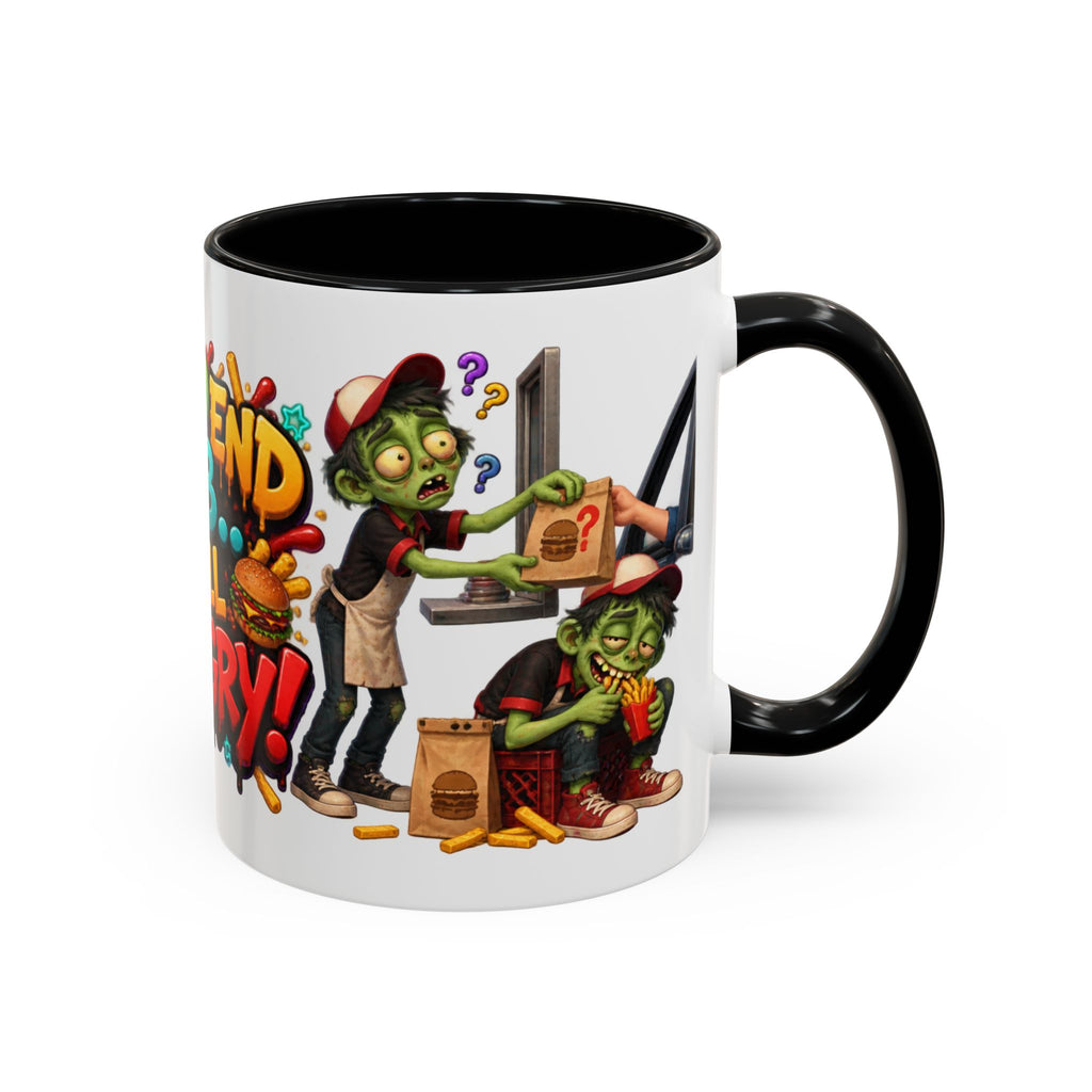 Dead End Job Still Hungry Funny Zombie Halloween White Mug