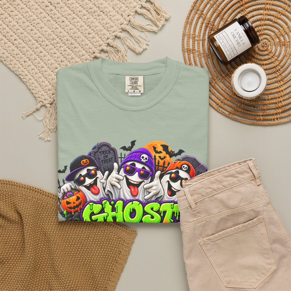 Ghost Gang Halloween T-Shirt – Funny Colorful Ghost Graphic Tee