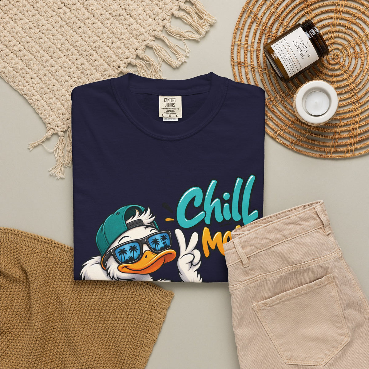 Chill Mode Duck Graphic T-Shirt | Festora Everyday