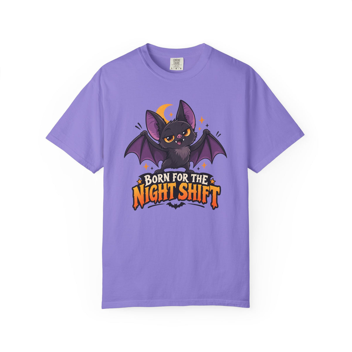 Born for the Night Shift – Cute Halloween Bat T-Shirt