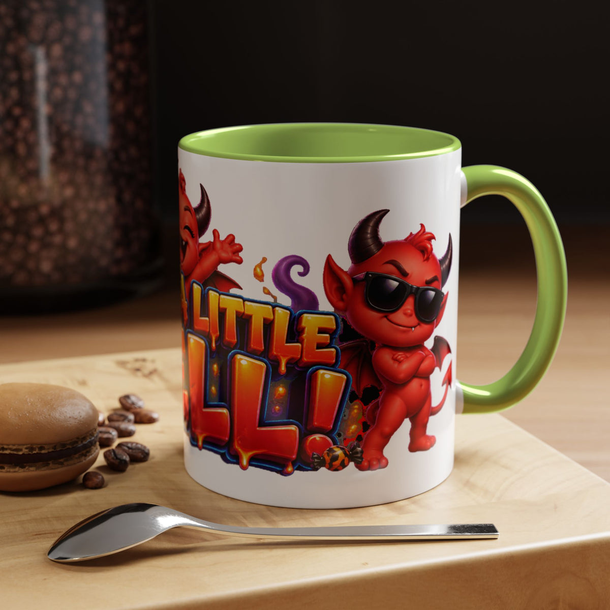 Raise a Little Hell Cute Devils Halloween White Mug
