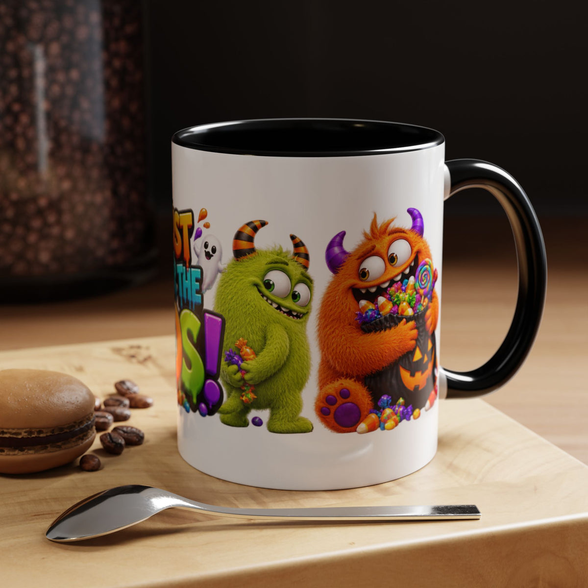 I’m Just Here for the Boos Funny Halloween Monster White Mug