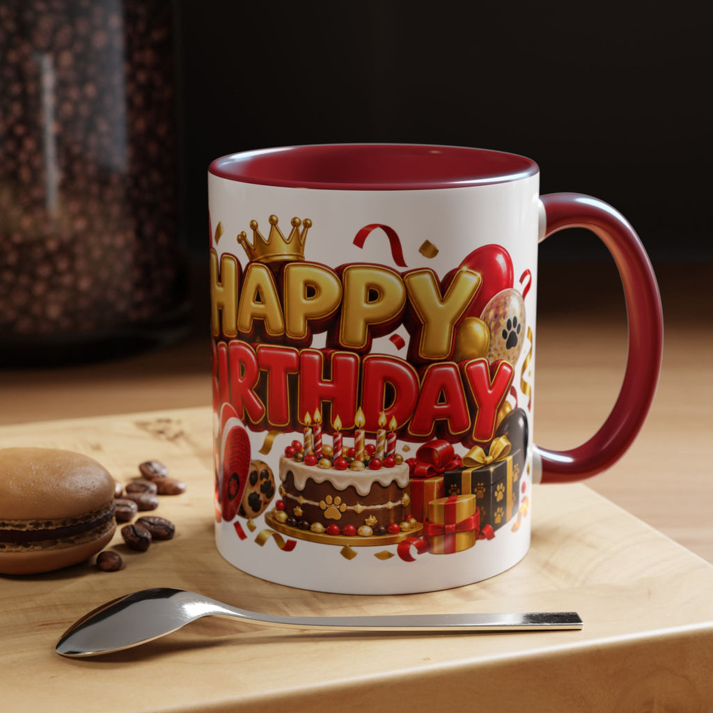 Title: Happy Birthday Jaguar Mug – Colorful 3D Birthday Gift – White Coffee Mug
