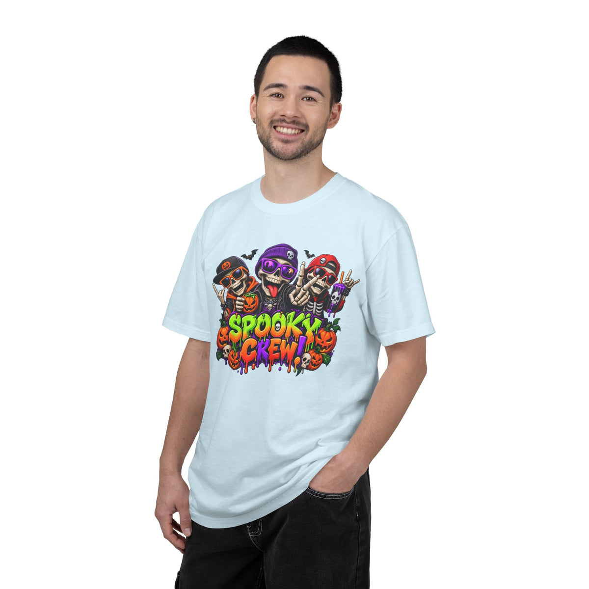 Spooky Crew Halloween T-Shirt – Funny Skeleton Graphic Tee