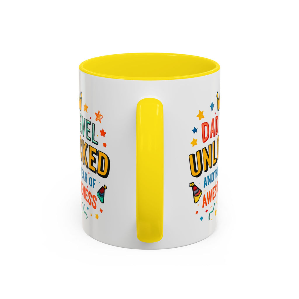 Dad Level Unlocked Coffee Mug – Funny Father’s Day 11/15oz Accent Mug